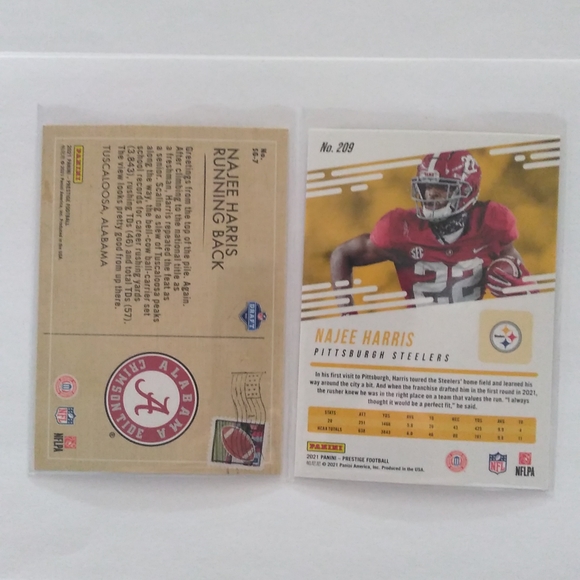 Najee Harris 2 Card RC Rookie LOT 🔥 - Picture 2 of 2